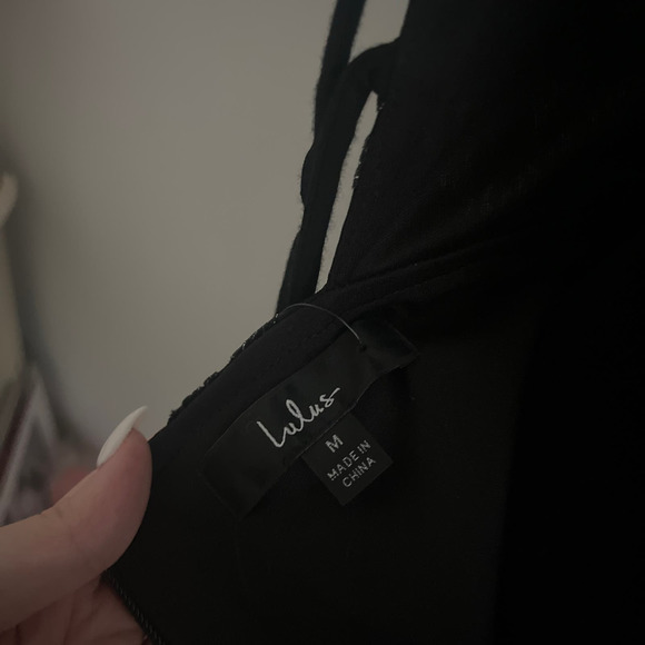 Lulus Mini Slip Dress with Silver Sparkle Detail- M - Picture 5 of 5